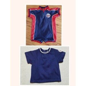 Lot of 2 Vintage MLB Minnesota Twins Baby 6-9 Months Shirt & One Piece Baseball